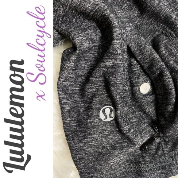 LULULEMON x SOULCYCLE Pace Pusher Long Sleeve SOUL Graphic Stretchy Top Black, 6 - Picture 4 of 8